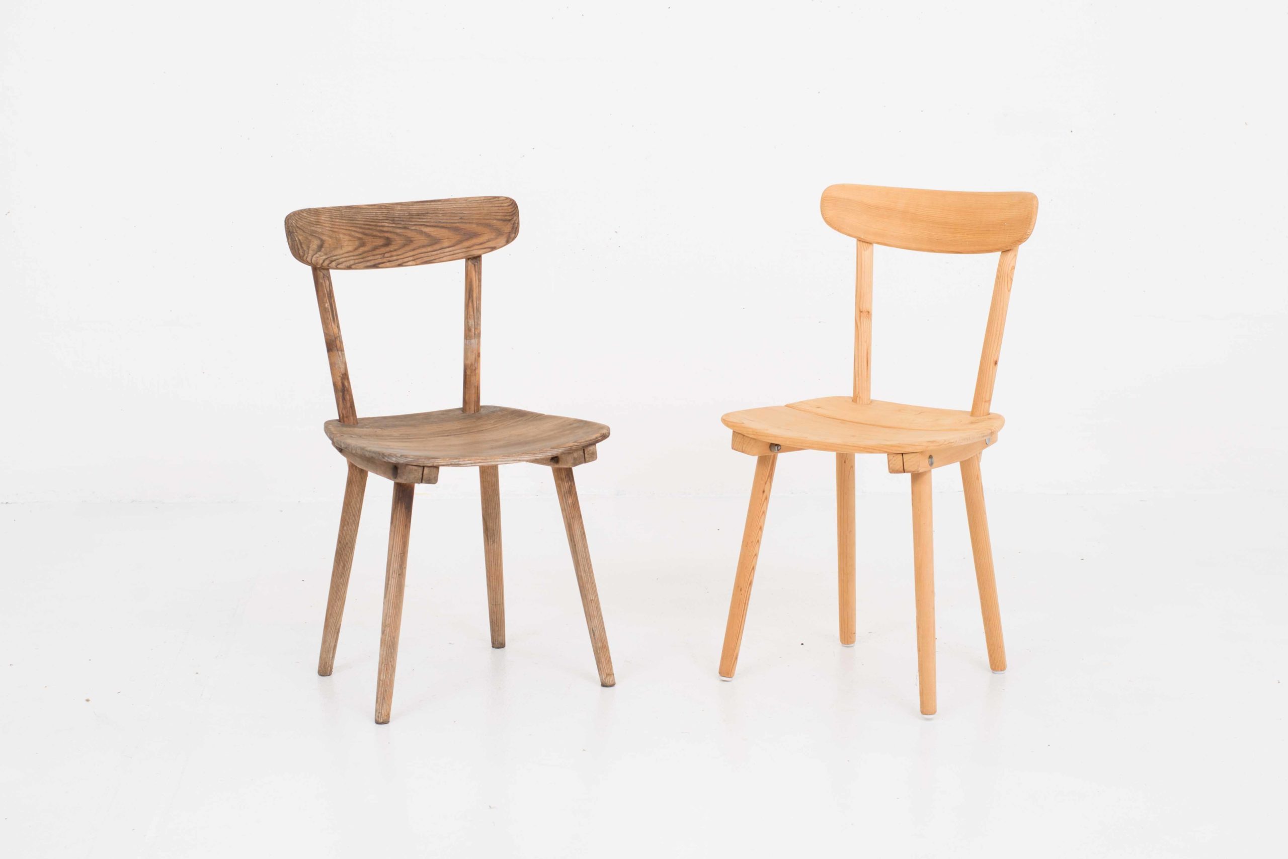 Wohnhilfe Stuhl von Jacob Müller mit dunklem Holz-0
