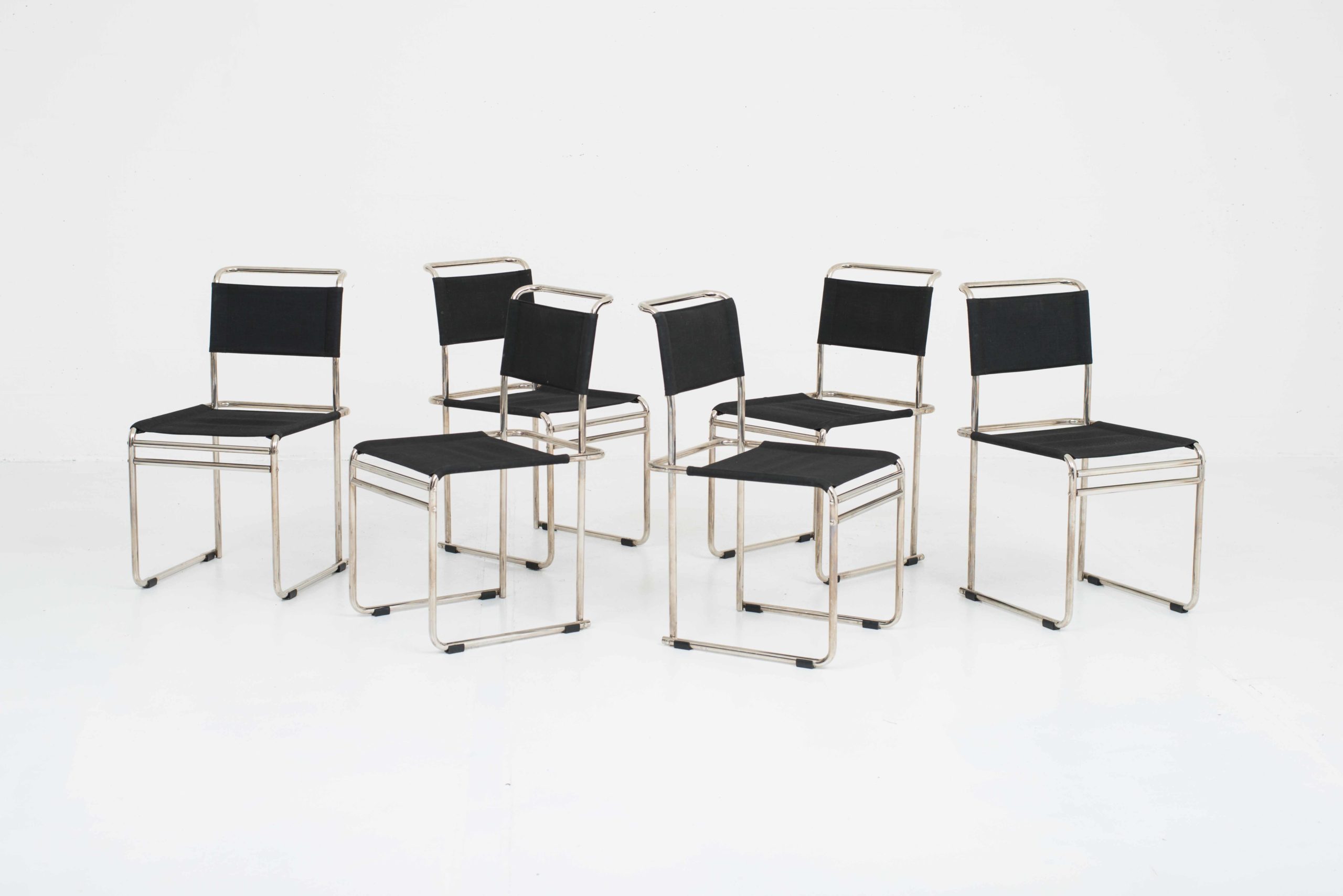 Tecta B40 Stühle von Marcel Breuer, im Sechserset-2