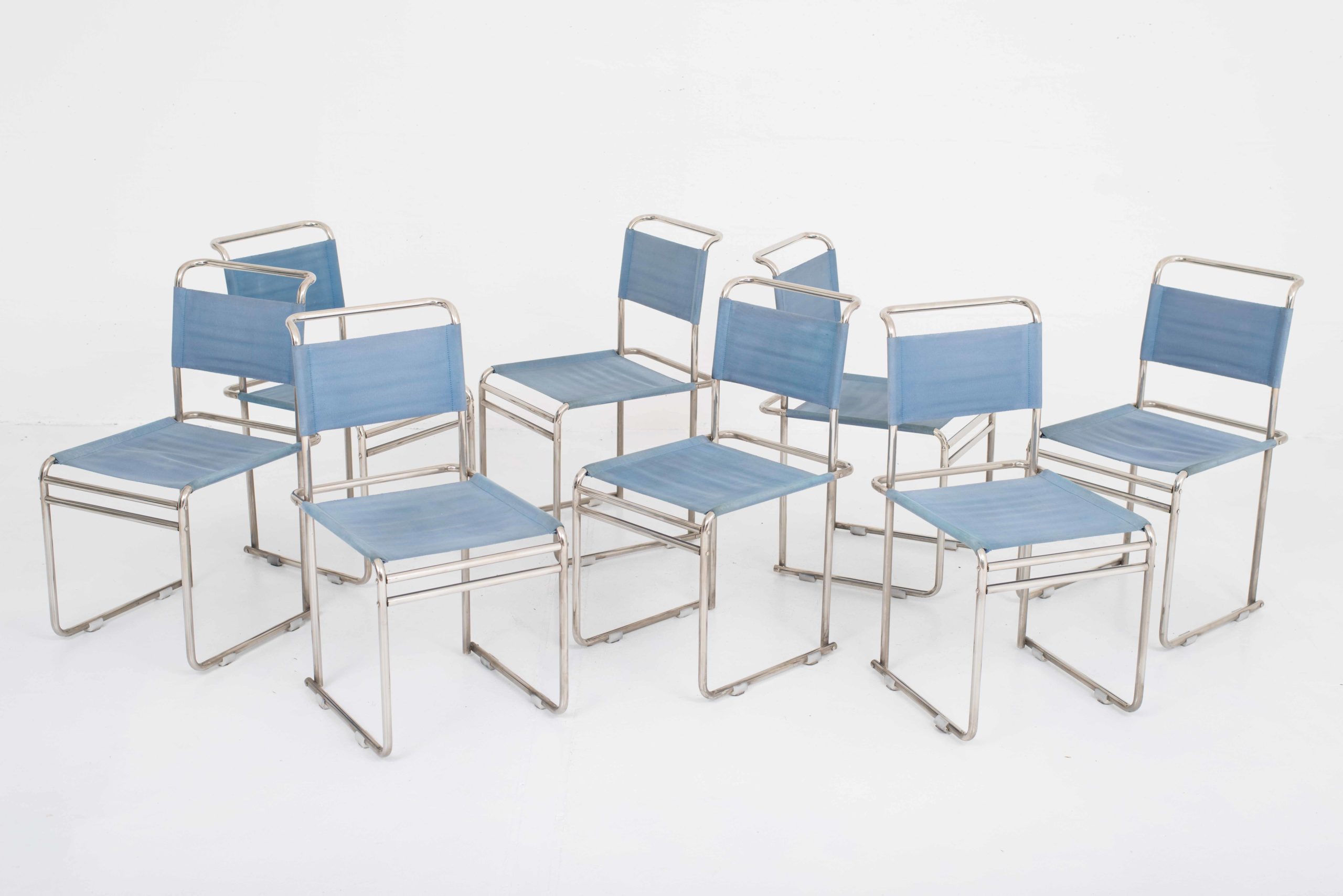 Tecta B40 Stühle von Marcel Breuer, im Achterset-1
