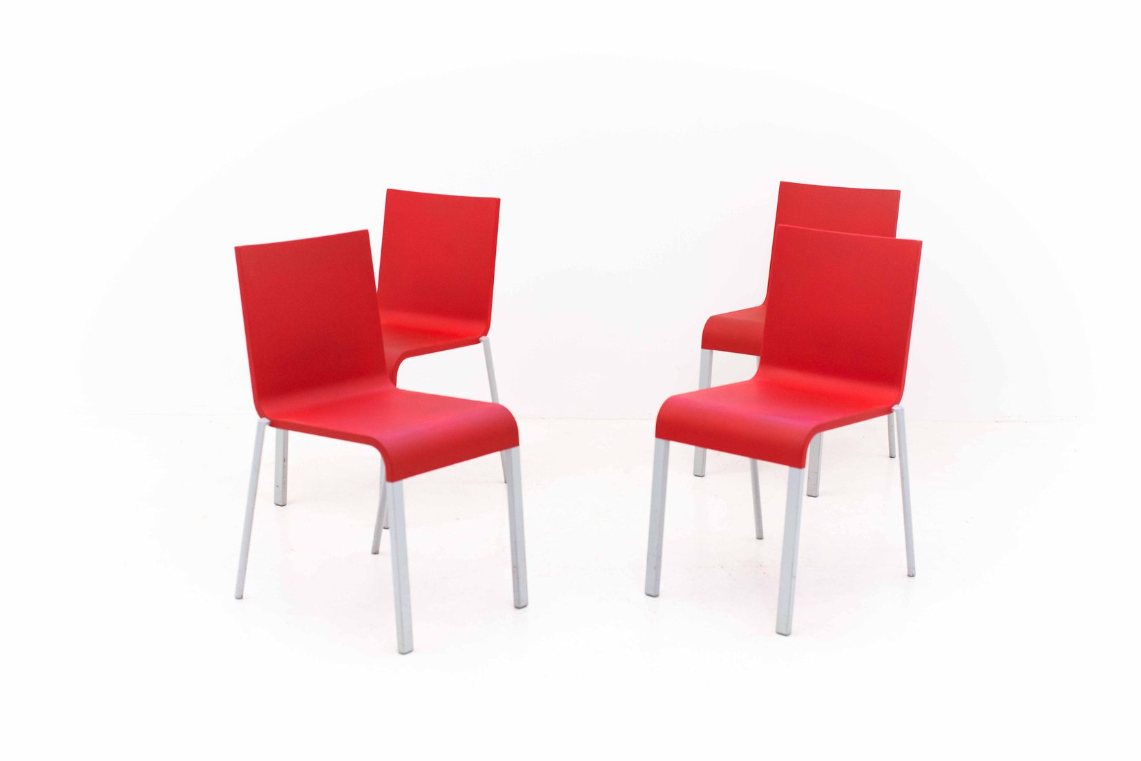 Maarten Van Severen .03 Stühle von Vitra in Rot-1