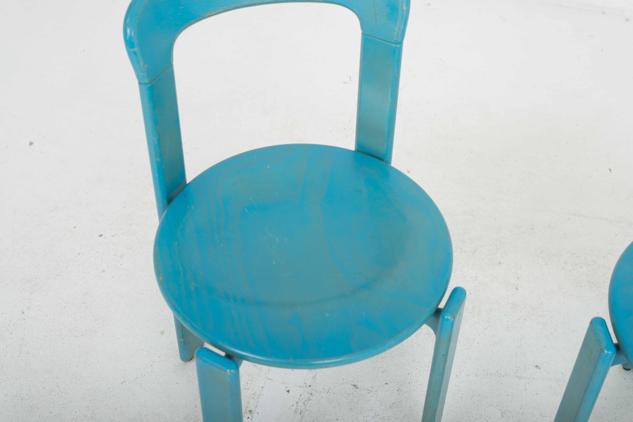 Bruno Rey Stühle &#8222;Typ 3300&#8220; von Dietiker im Zweierset &#8211; Blau-3