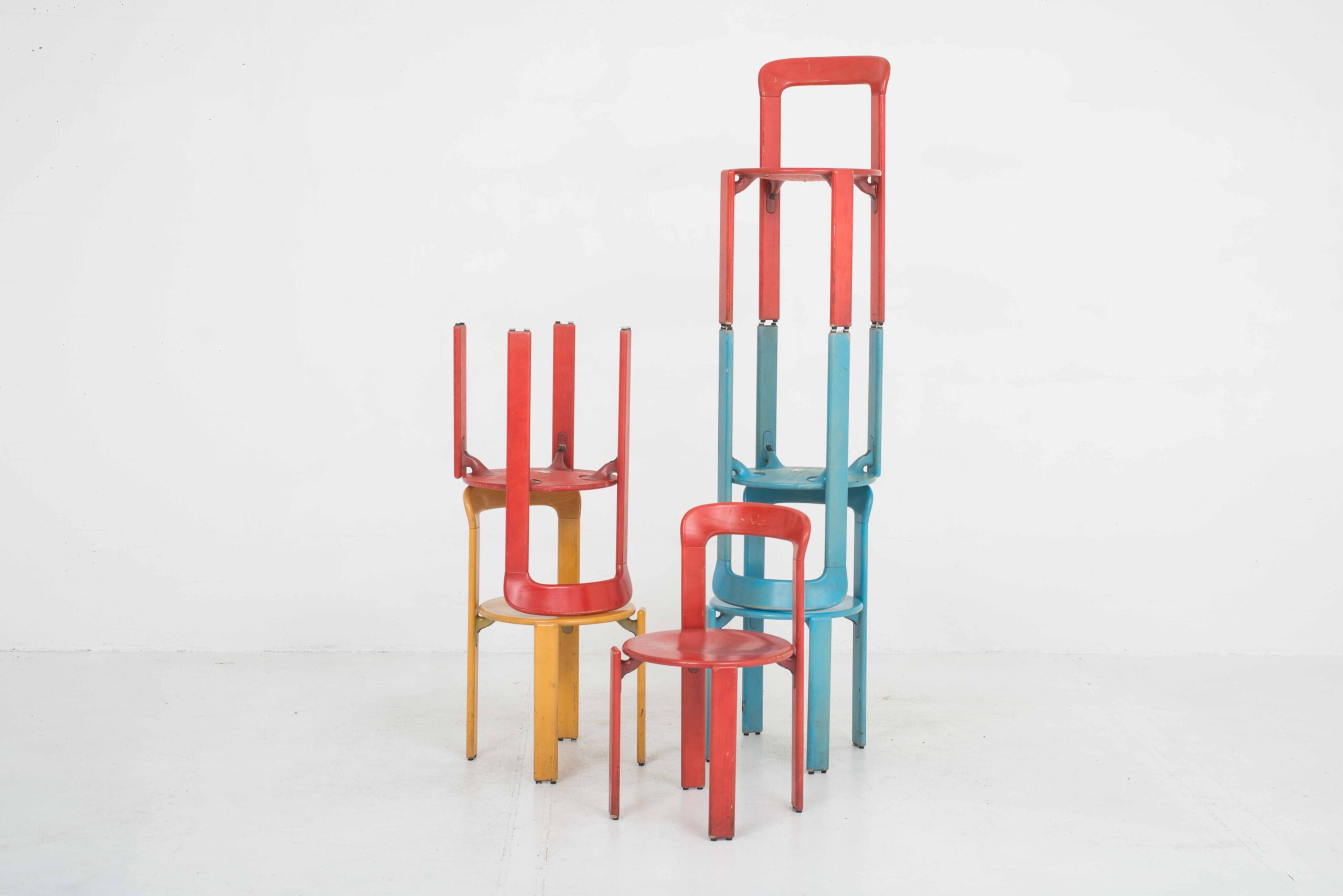 Bruno Rey Stühle &#8222;Typ 3300&#8220; von Dietiker im Zweierset &#8211; Blau-2